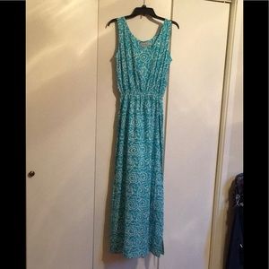 Tybee Island Long Sleeveless Dress with Side Slit